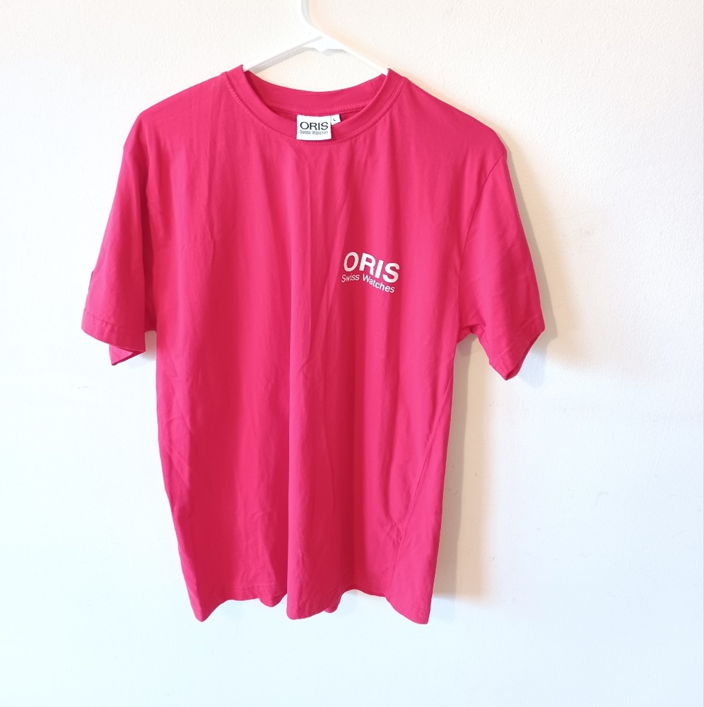 Oris Swiss Watch Luxury Red T-shirts For Men's  100% Baumeolle.